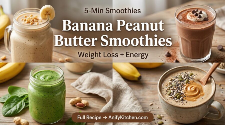 banana peanut butter smoothies for weight loss and energy vegan healthy smoothie recipes