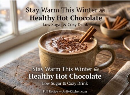 Step by step healthy hot chocolate recipe preparation with cocoa powder and milk