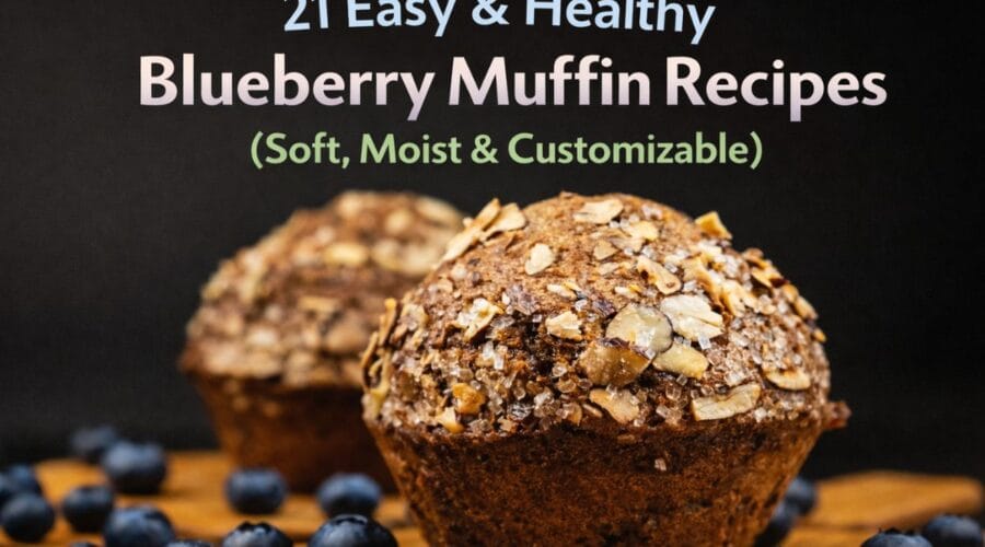 21 Easy & Healthy Blueberry Muffin Recipes (Soft, Moist & Customizable)