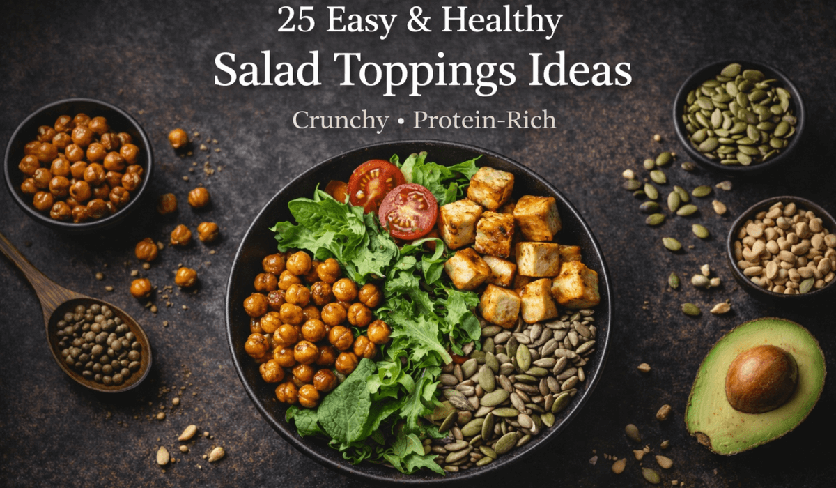 25 Easy & Healthy Salad Toppings Ideas (Crunchy + Protein-Rich)