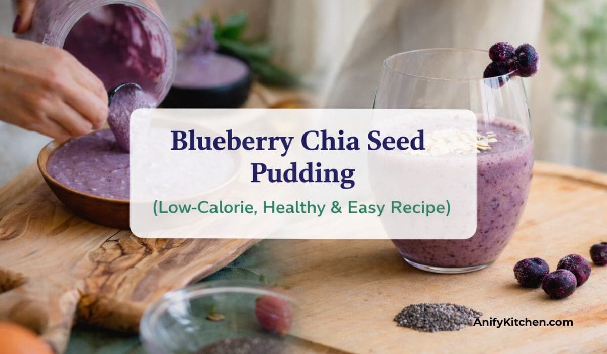 Blueberry Chia Seed Pudding (Low-Calorie, Healthy & Easy Recipe) 1 Blueberry Chia Seed Pudding