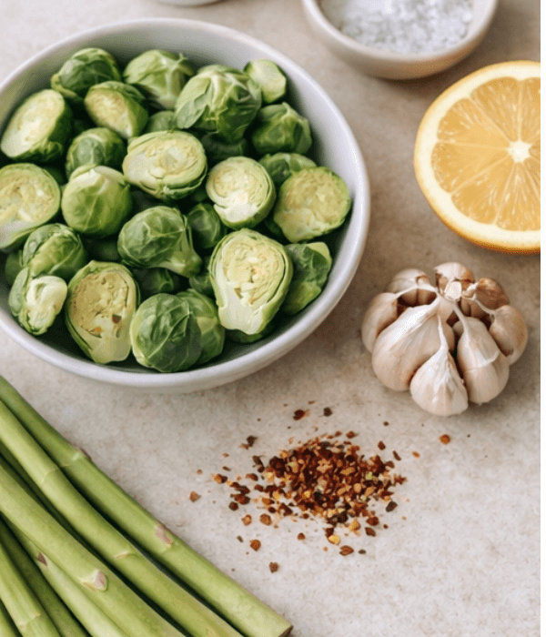 Crispy Caramelized Brussels Sprouts (Oven & Air Fryer Recipe) 2 Ingredients You’ll Need