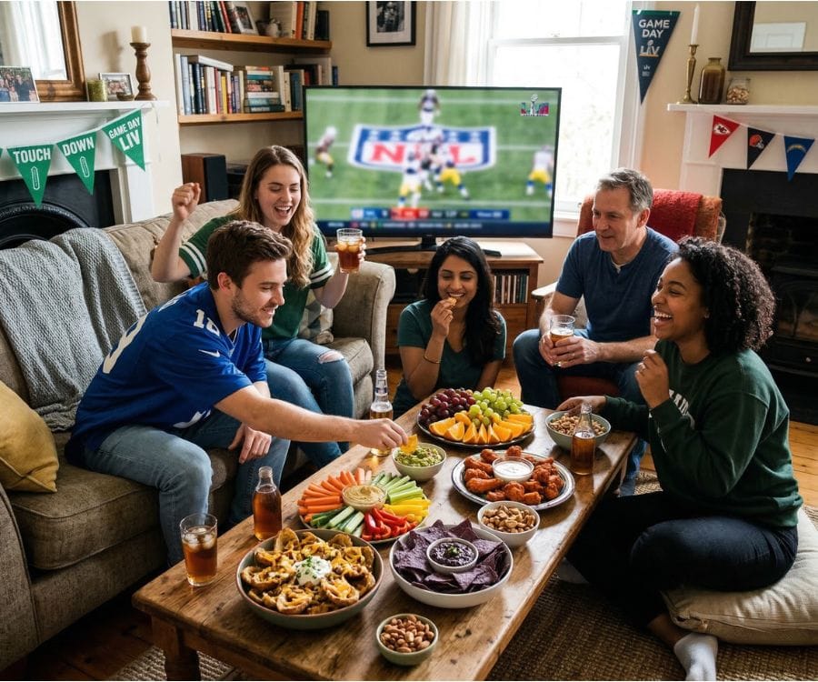 15 Quick & Easy Super Bowl Party Food Ideas (Healthy & Vegan Recipes) 4 vegan game day snacks serving.jpg