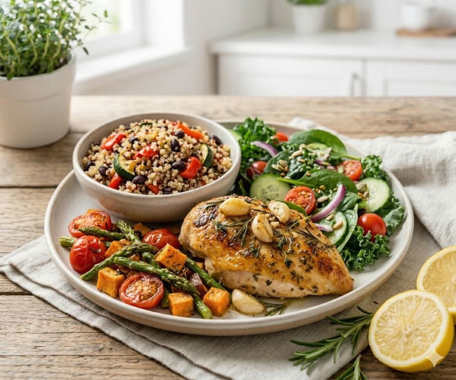 Lemon Garlic Chicken Healthy Meal