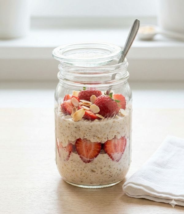 Strawberry Almond Overnight Oats
