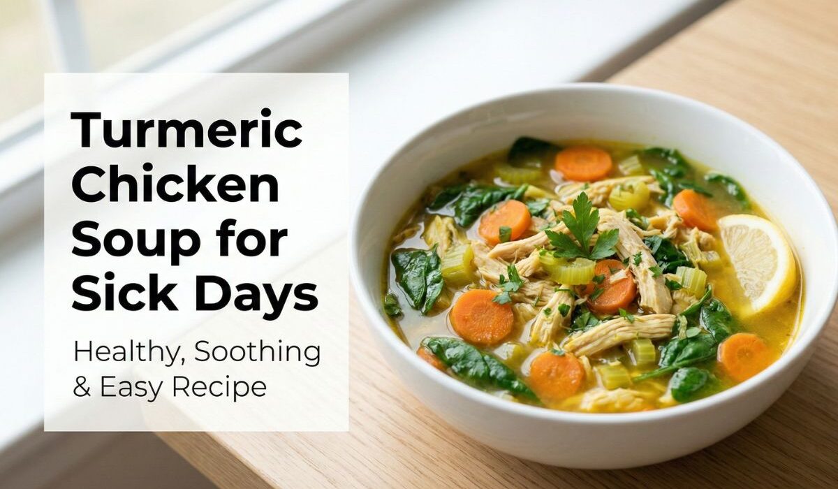 Turmeric Chicken Soup for Sick Days (Healthy, Soothing & Easy Recipe) 1 Turmeric Chicken Soup for Sick Days