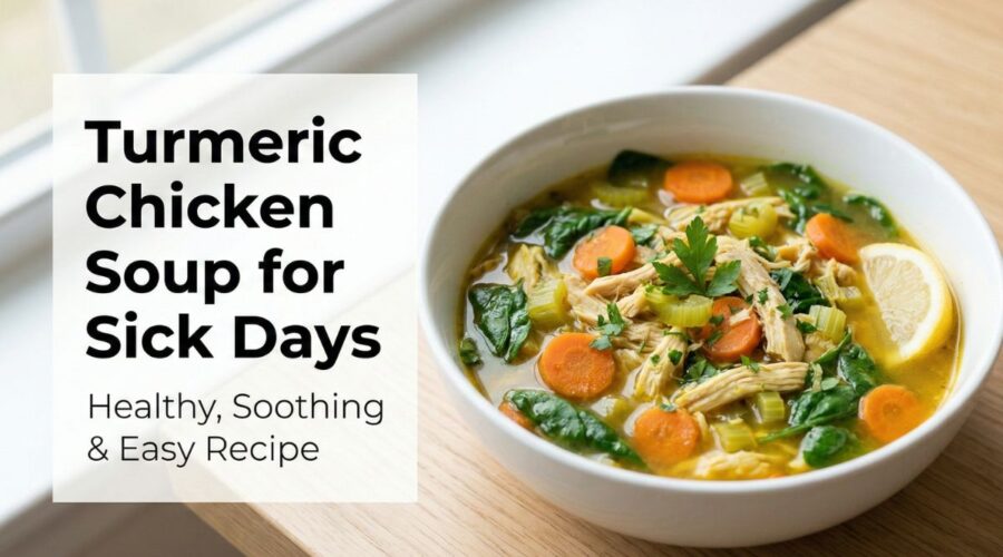 Turmeric Chicken Soup for Sick Days (Healthy, Soothing & Easy Recipe) 7 Turmeric Chicken Soup for Sick Days