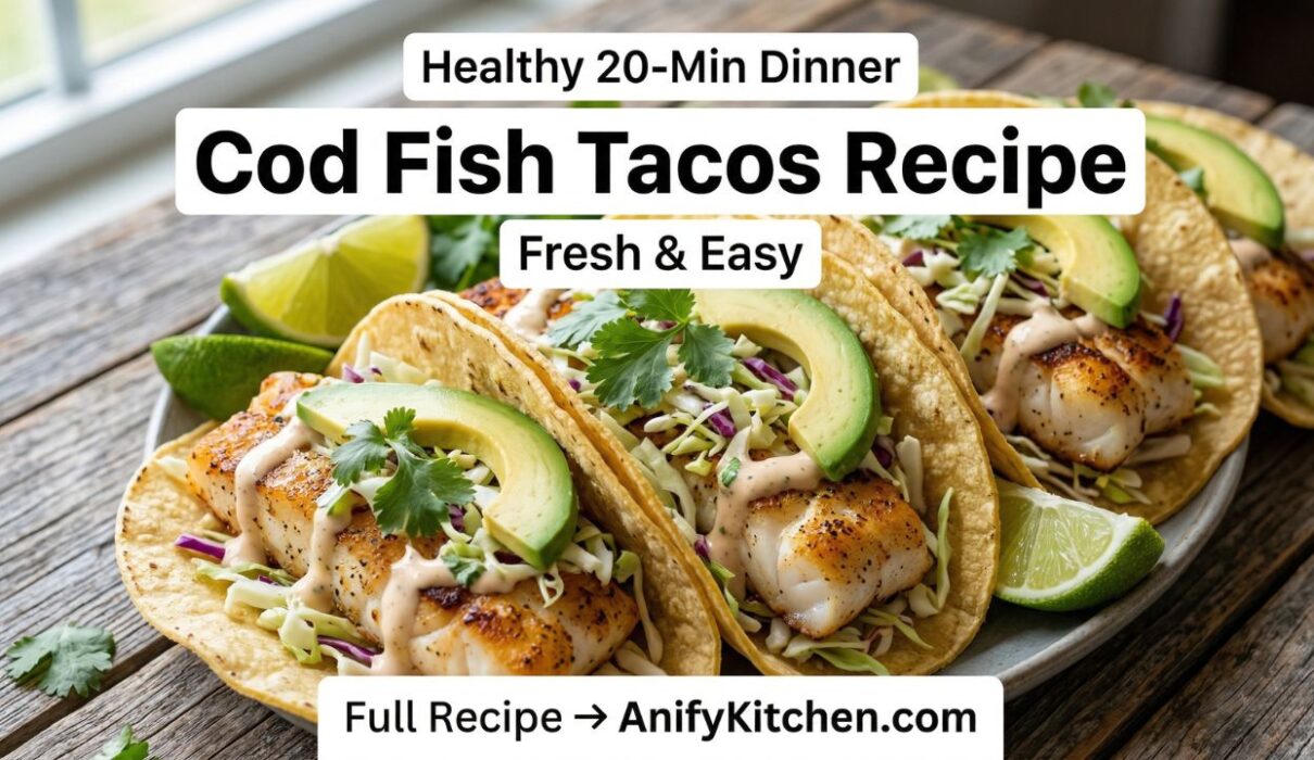 Easy Cod Fish Tacos Recipe (Healthy, Fresh & Ready in 20 Minutes) 1 easy cod fish tacos recipe with slaw healthy quick dinner tacos with avocado and lime