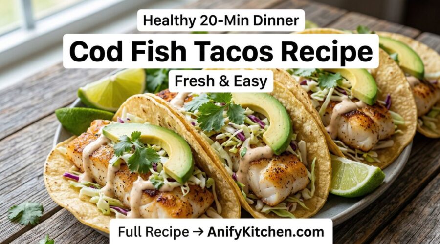 Easy Cod Fish Tacos Recipe (Healthy, Fresh & Ready in 20 Minutes) 5 easy cod fish tacos recipe with slaw healthy quick dinner tacos with avocado and lime