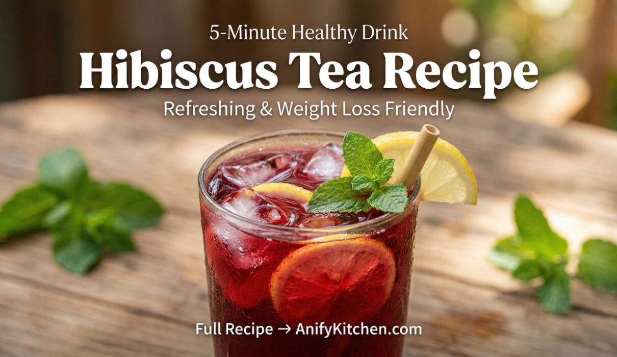 Easy Hibiscus Tea Recipe (Agua de Jamaica in 5 Minutes + Benefits) 1 easy hibiscus tea recipe agua de jamaica iced healthy summer drink with lemon and mint