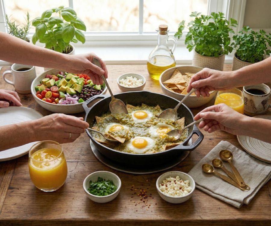 Healthy Chilaquiles Recipe (Easy Verde Version for Breakfast or Dinner) 4 healthy chilaquiles serving ideas.jpg