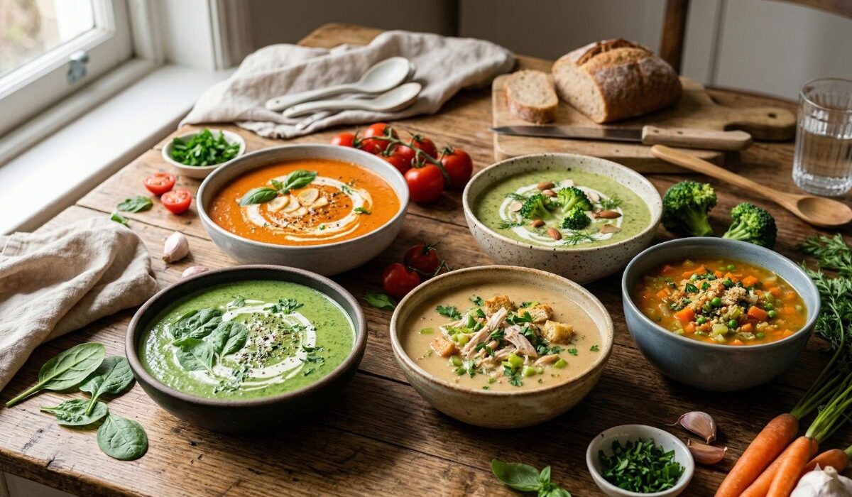 healthy creamy spinach soup recipe