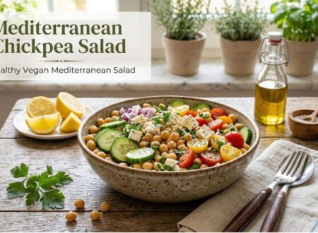 Mediterranean chickpea salad recipe healthy vegan Mediterranean salad