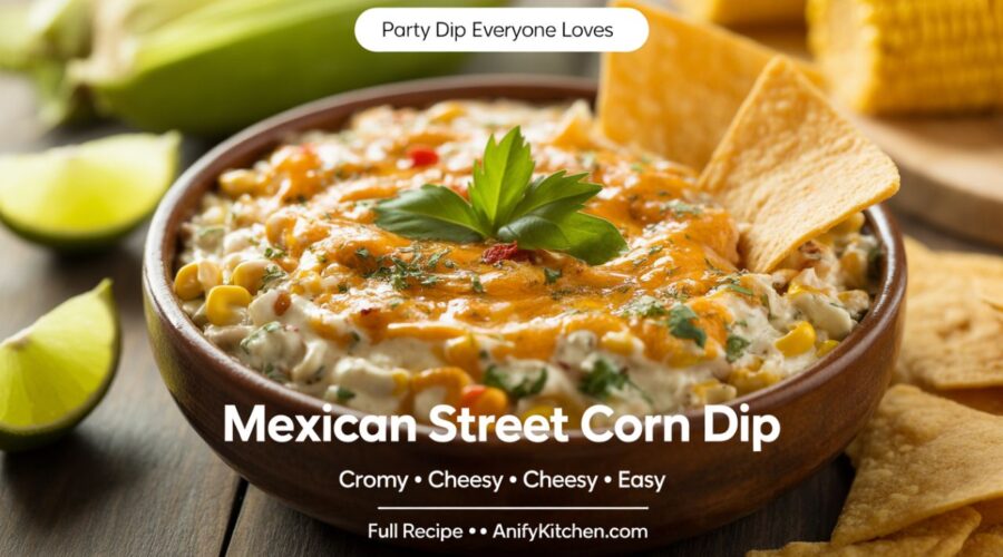 Best Mexican Street Corn Dip (Easy, Creamy & Cheesy Recipe) 5 Creamy Mexican street corn dip with cheese and corn served with tortilla chips, easy party appetizer