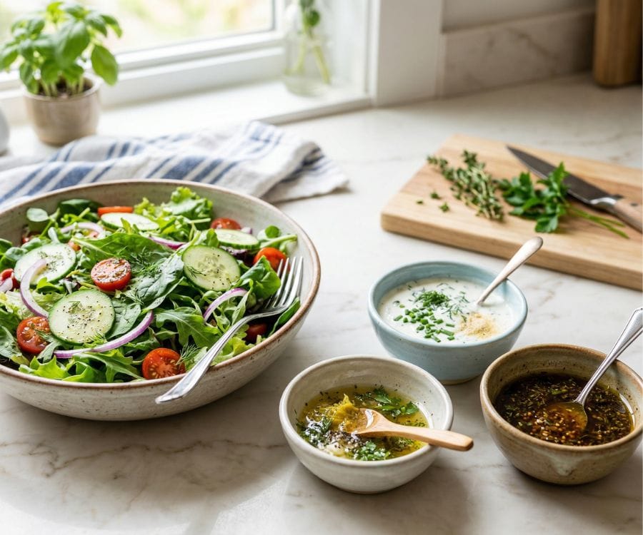 11 Spring Mix Salad Recipes (Healthy, Low Calorie & Easy Ideas) 4 spring mix salad dressings.jpg