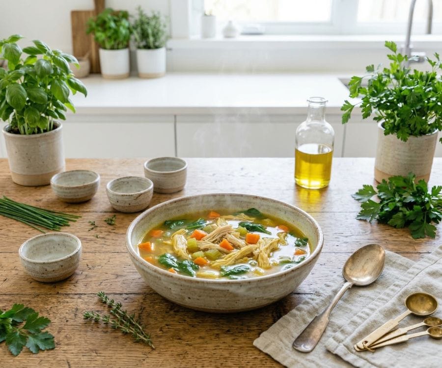 Turmeric Chicken Soup for Sick Days (Healthy, Soothing & Easy Recipe) 2 turmeric chicken soup comfort bowl 1.jpg 1