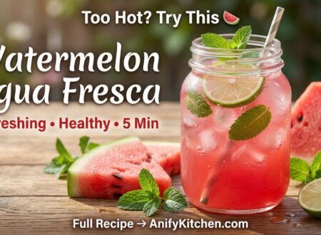 Refreshing watermelon agua fresca drink with lime and ice in glass, healthy summer drink recipe