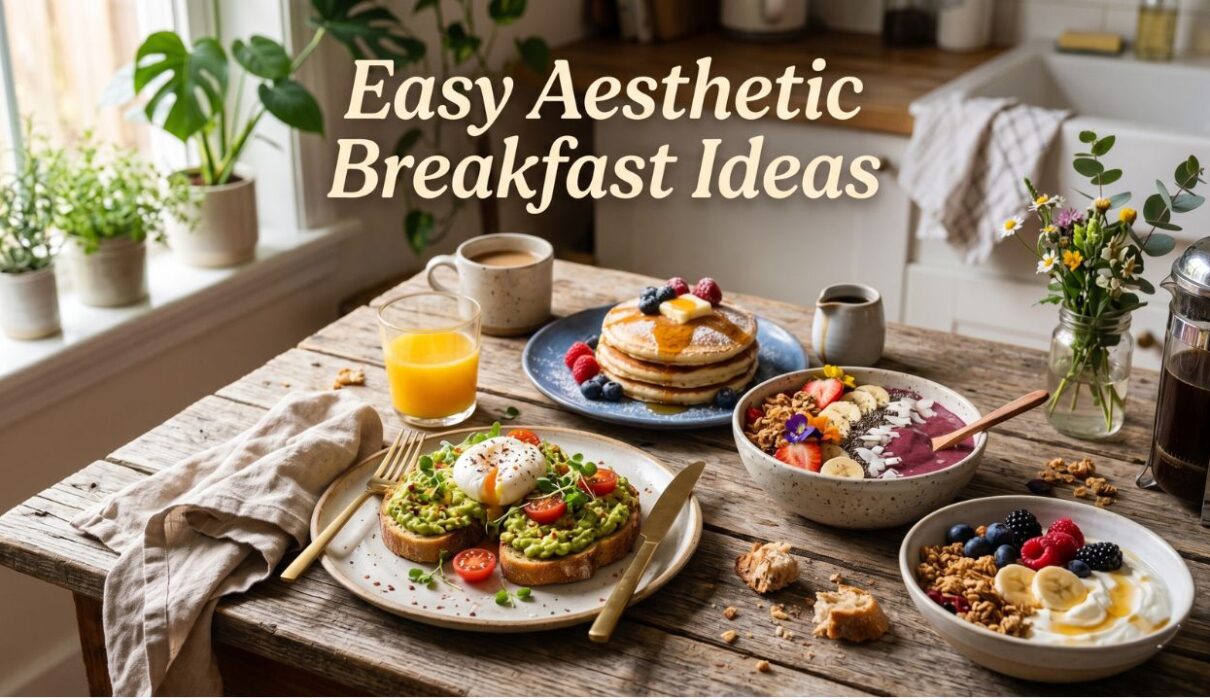 aesthetic breakfast ideas healthy easy morning meals with toast yogurt fruit and pancakes