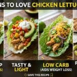 easy healthy chicken lettuce tacos low carb chicken taco lettuce wraps with fresh toppings and homemade style presentation
