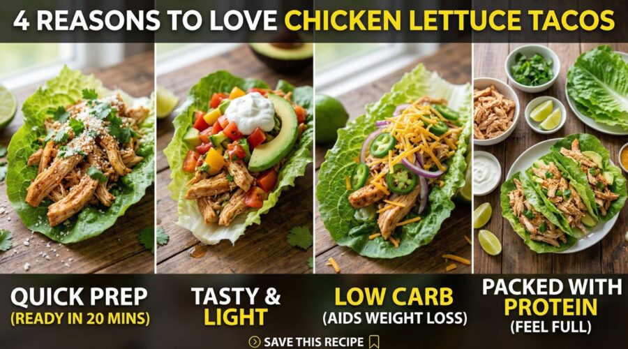 easy healthy chicken lettuce tacos low carb chicken taco lettuce wraps with fresh toppings and homemade style presentation