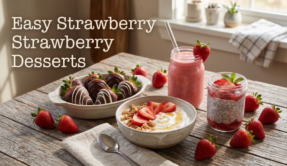 easy strawberry dessert recipes healthy quick ideas with fresh strawberries and simple ingredients