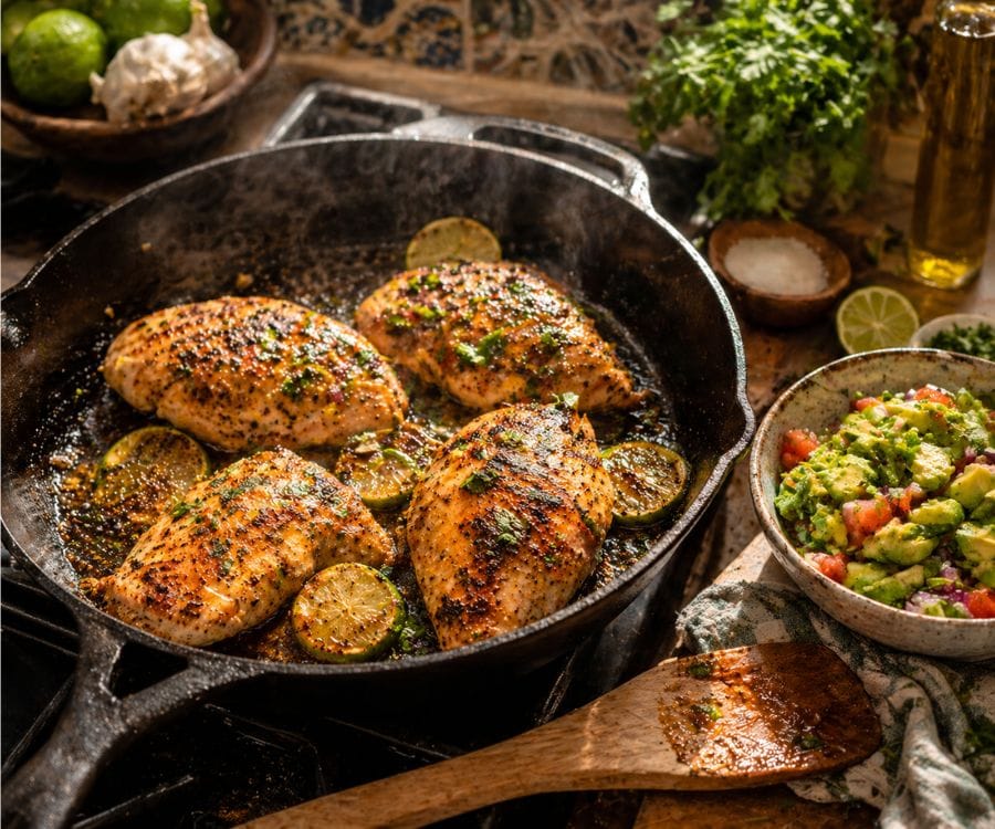fiesta lime chicken cast iron skillet.jpg