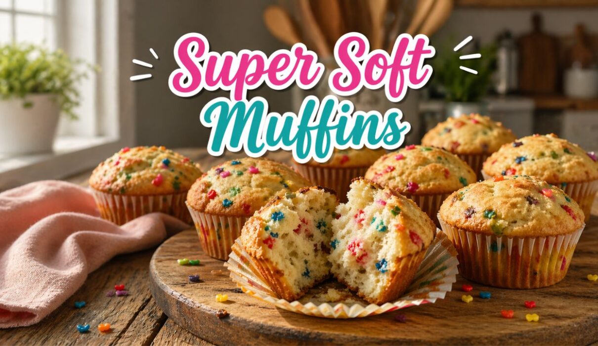 easy funfetti Greek yogurt muffins soft moist healthy muffin recipe for kids