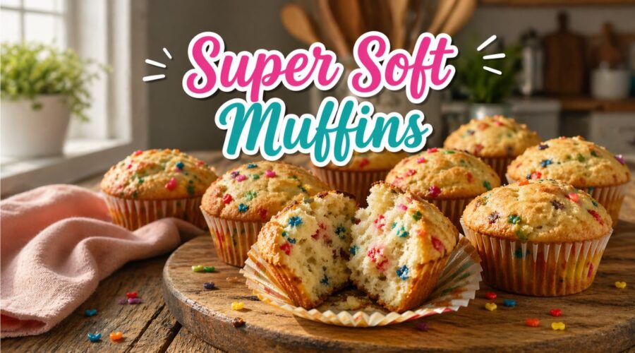 easy funfetti Greek yogurt muffins soft moist healthy muffin recipe for kids