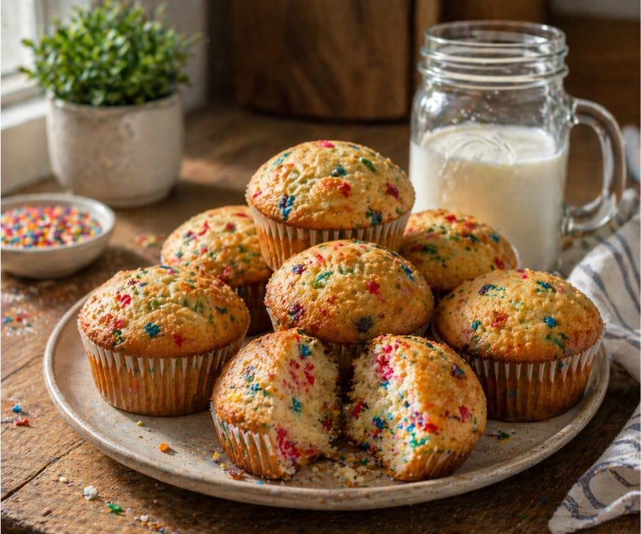 funfetti muffins serving breakfast milk.jpg