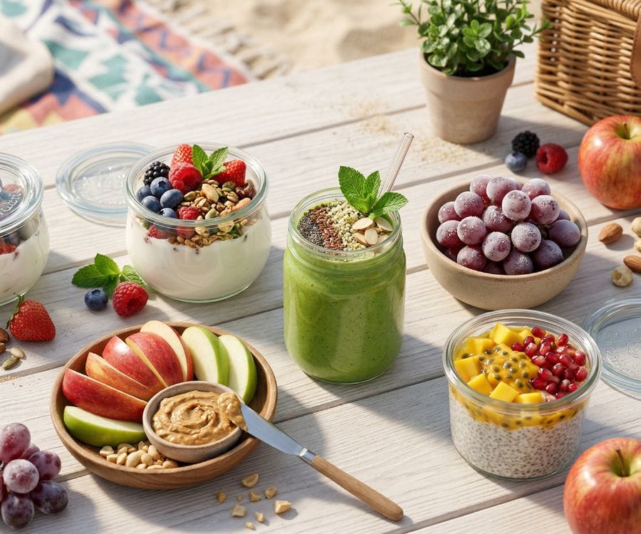 21 Best Beach Snacks for a Perfect Day (Easy, Portable & No-Mess Ideas) 5 healthy beach snacks.jpg