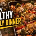 easy one pan garlic chicken and vegetables recipe healthy family dinner